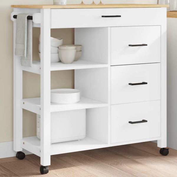 Kitchen trolley MONZA, 84x40x88.5cm, solid pine wood