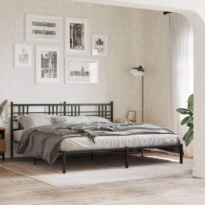 Metal bed frame with...