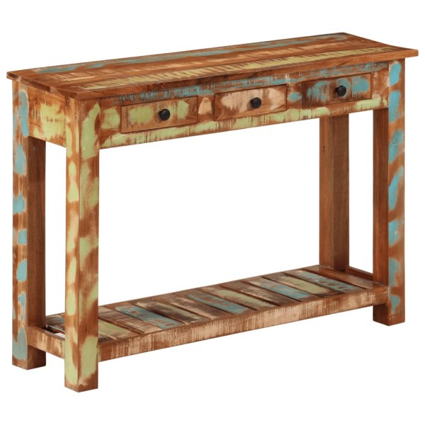 Console table, 110x30x76cm, massif of recycled wood