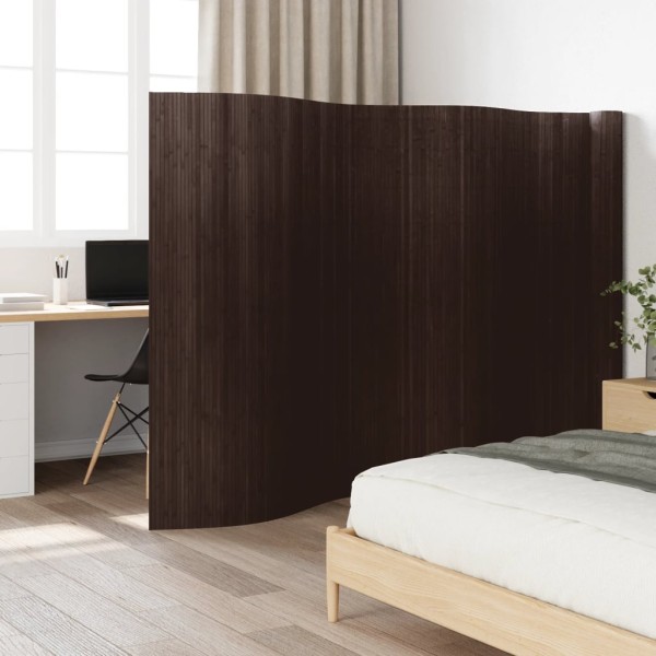 Room divider, dark brown, width 800 cm, height 165 cm, bamboo