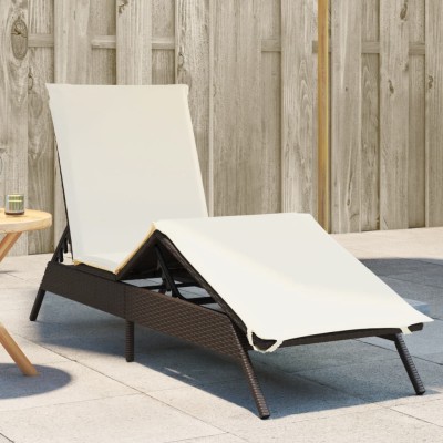 Sun lounger with cushions,...