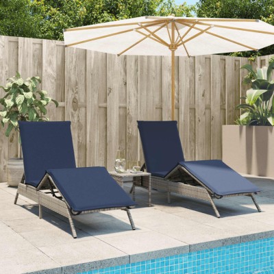sunbeds 2 pcs with table...