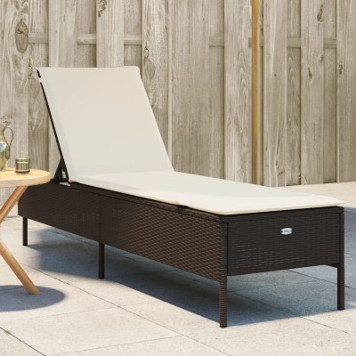 Sun lounger with cushions,...