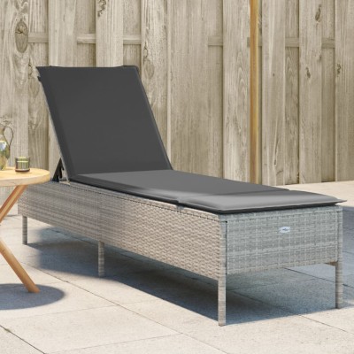 Sun lounger with cushions,...