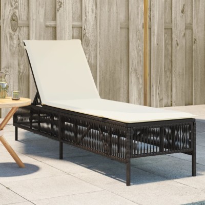 Sun lounger with cushions,...