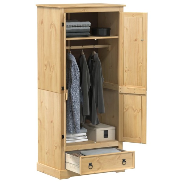 Wardrobe Corona, 76x50x170cm, solid pine wood
