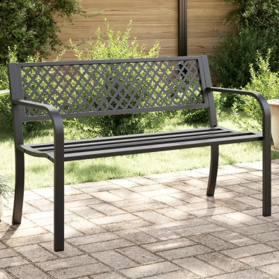 Garden bench, black, 119cm,...
