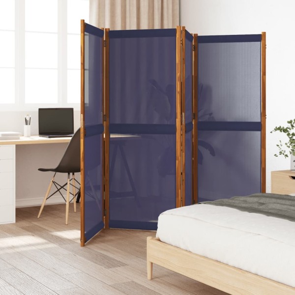 Room partition, 4 segments, dark blue, 280x180cm