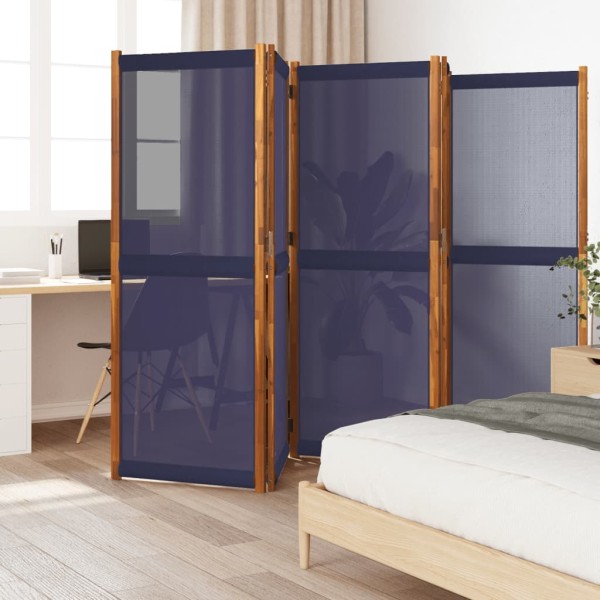 Room divider, 5 segments, dark blue, 350x180cm