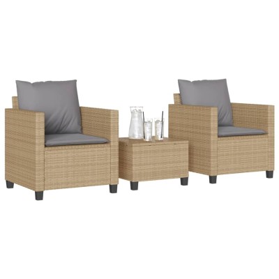 Bistro set with cushions, 3...