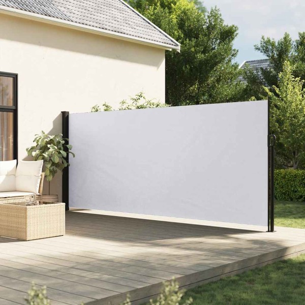 Retractable side awning, white, 180x300cm