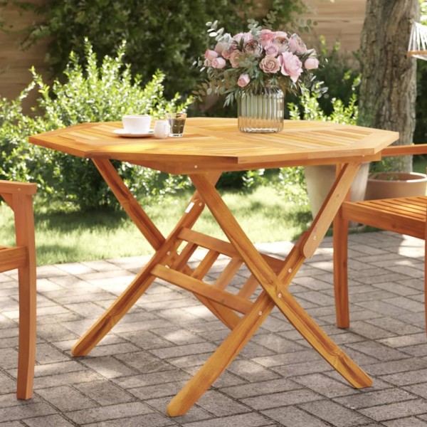 Folding garden table, 110x75cm, solid acacia wood
