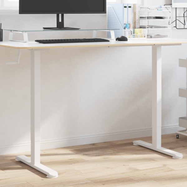 Desk frame, white, (94-135)x60x(70-114)cm, steel