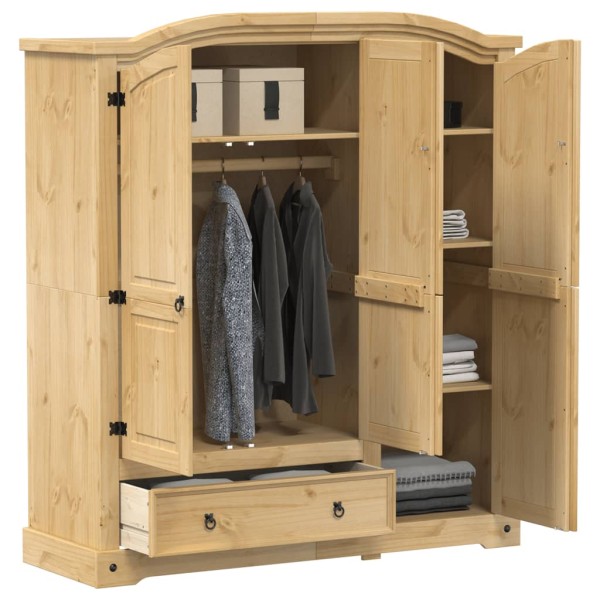 Wardrobe Corona, 151.5x52x170cm, solid pine wood