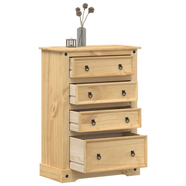 Chest of drawers with drawers Corona, 80x43x114cm, solid pine