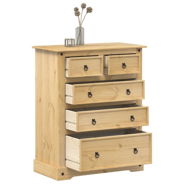 Chest of drawers with drawers Corona, 92x48x114cm, solid pine