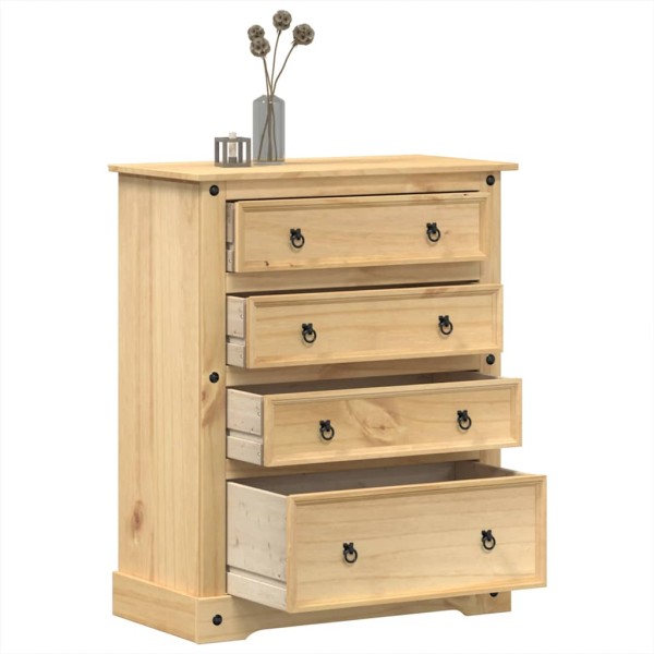 Chest of drawers with drawers Corona, 92x48x114cm, solid pine