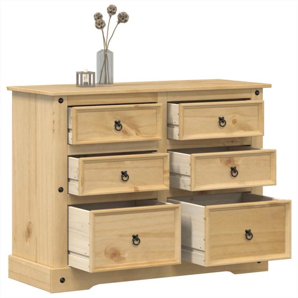 Chest of drawers with drawers Corona, 112x48x91cm, solid pine