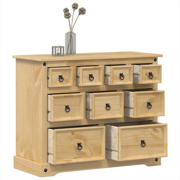 Chest of drawers with drawers Corona, 101x45x82cm, solid pine