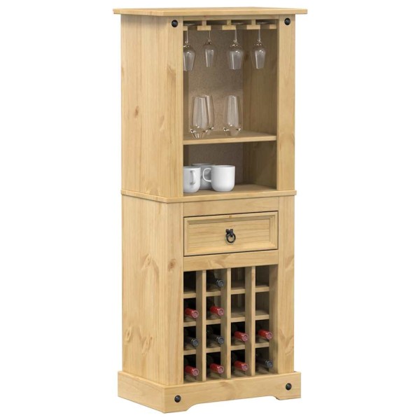 Wine rack Corona, 56x35x134.5 cm, solid pine wood