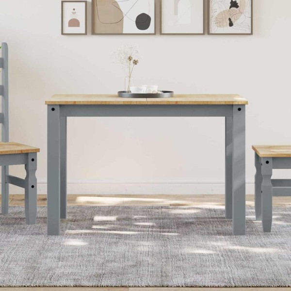 Dining table PANAMA, gray, 112x60x75cm, solid pine
