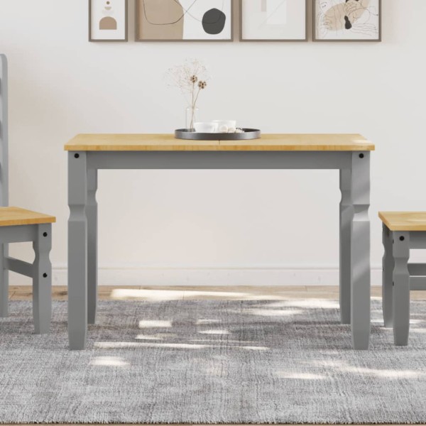 Dining table Corona, gray, 112x60x75cm, solid pine