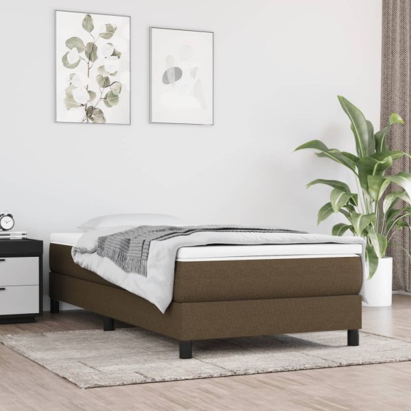Pocket spring mattress, medium firmness, dark brown, 120x190x20cm, fabric