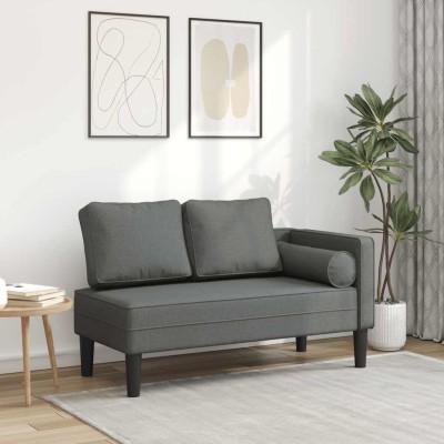 Lounger with cushions, dark...