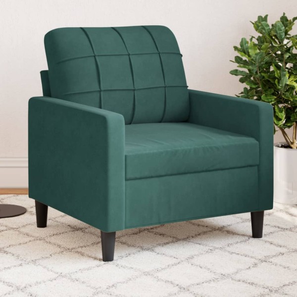 Chair, dark green, 60cm, velvet
