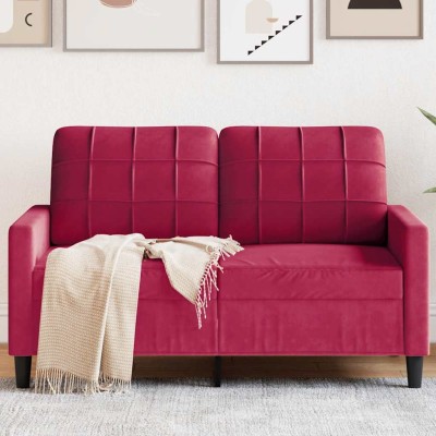 Dvivietė sofa, raudonojo...