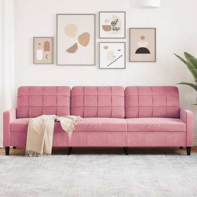 Three-seater sofa, pink,...