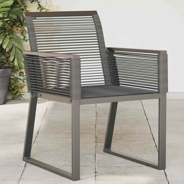 Garden chairs, 2 pcs., black, polyrattan