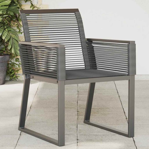 Garden chairs, 4 pcs., black, polyrattan