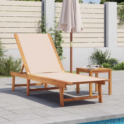 Sun lounger with table,...
