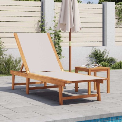Sun lounger with table,...