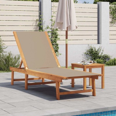 Sun lounger with table,...