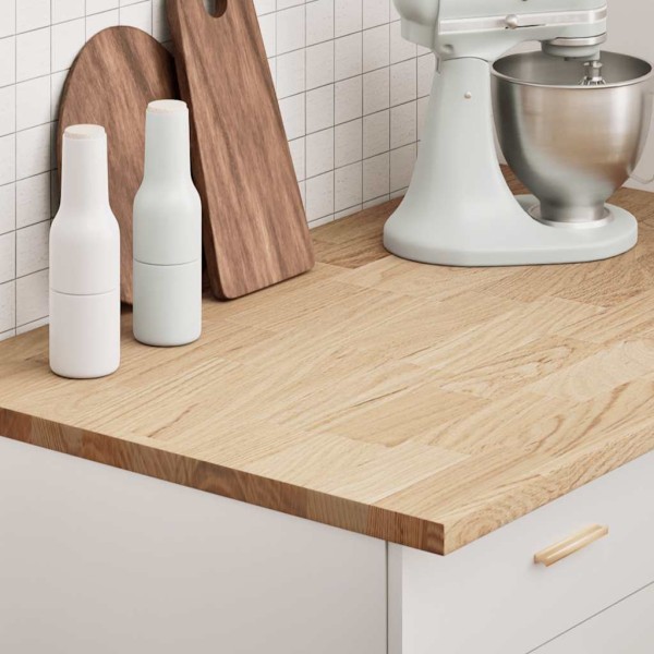 kitchen table top 100x63.5x2.7 cm solid oak rectangle