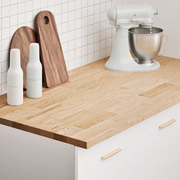 kitchen table top 120x63.5x2.7 cm solid oak rectangle