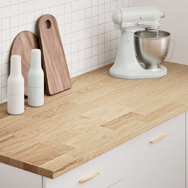 kitchen table top 140x63.5x2.7 cm solid oak rectangle