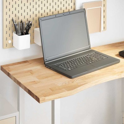 Desk top, raw oak, rectangular