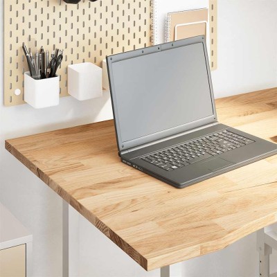 Desk top, raw oak, rectangular