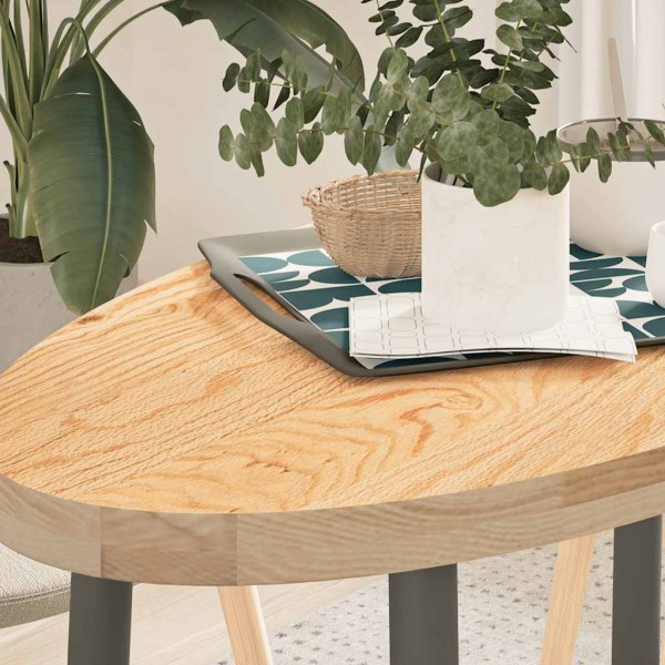 Table top, 100x50x4 cm, solid oak wood, oval shape
