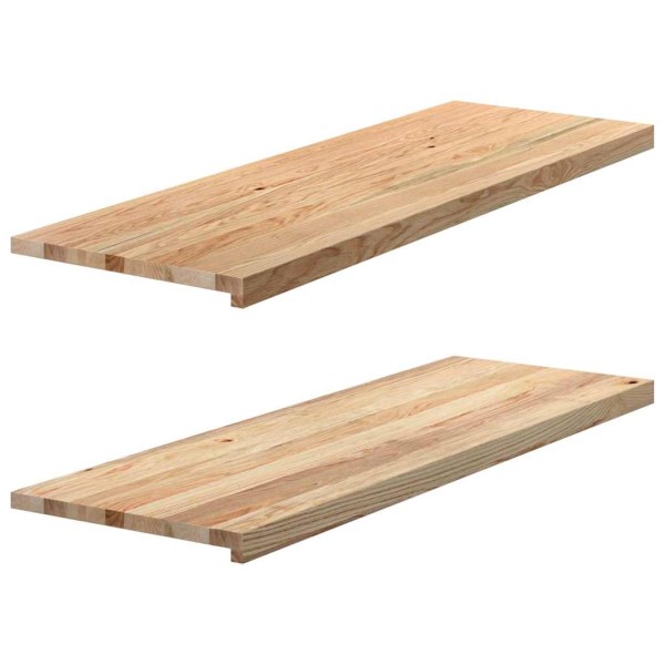 Window sills, 2 pcs., 120x40x2 cm, untreated oak wood