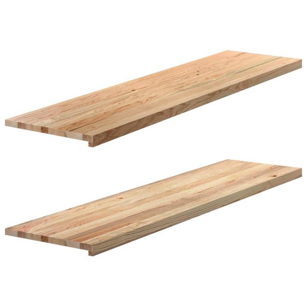 Window sills, 2 pcs., 160x40x2 cm, untreated oak wood