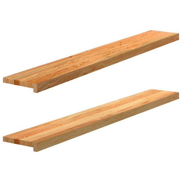 Window sills, 2 pcs, light brown, 140x20x2 cm, oak wood