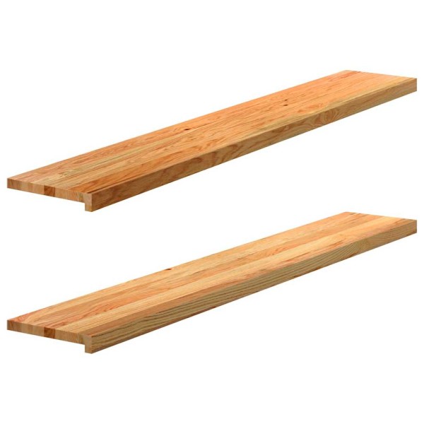 Window sills, 2 pcs., light brown, 160x30x2 cm, oak wood