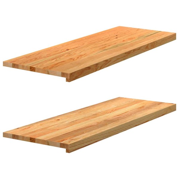 Window sills, 2 pcs, light brown, 110x40x2 cm, oak wood