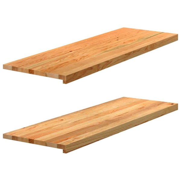 Window sills, 2 pcs, light brown, 120x40x2 cm, oak wood