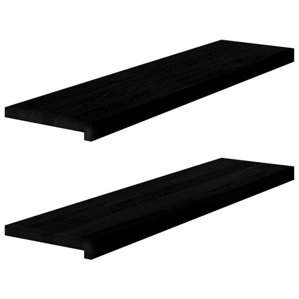 Window sills, 2 pcs, dark brown, 100x30x2 cm, oak wood