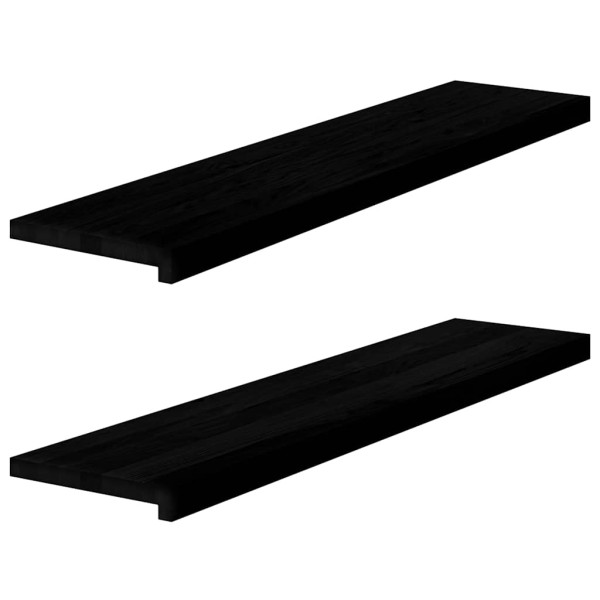 Window sills, 2 pcs, dark brown, 110x30x2 cm, oak wood